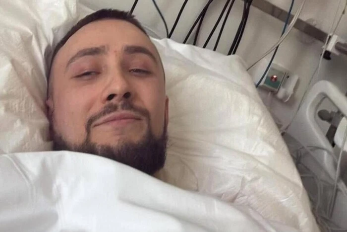 Sternenko in the hospital after the assassination attempt
